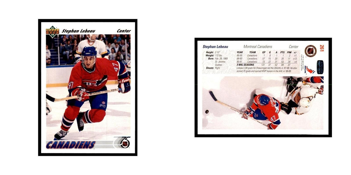 1991 Upper Deck Stephan Lebeau Hockey Cards #261