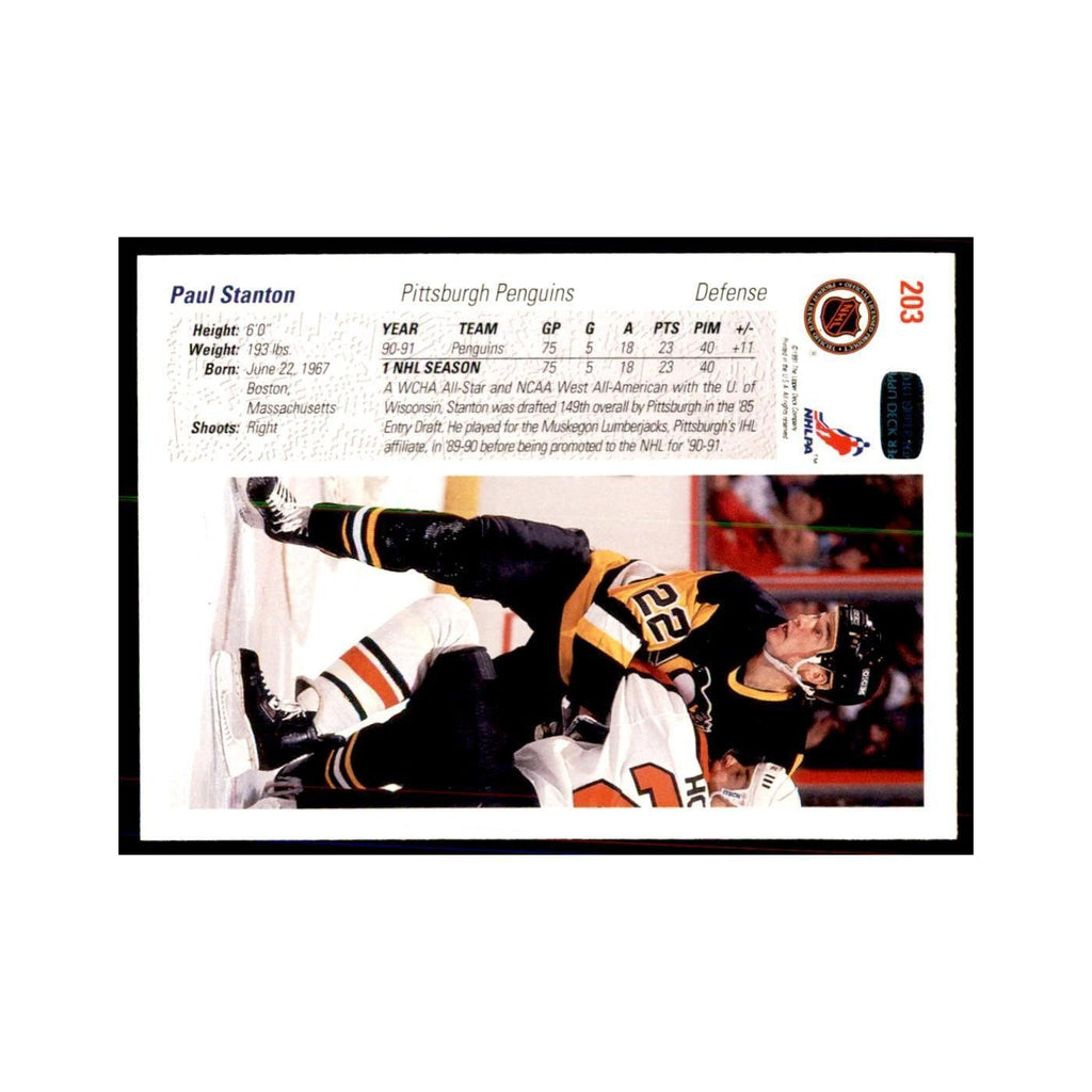 1991 Upper Deck Paul Stanton Hockey Cards #203