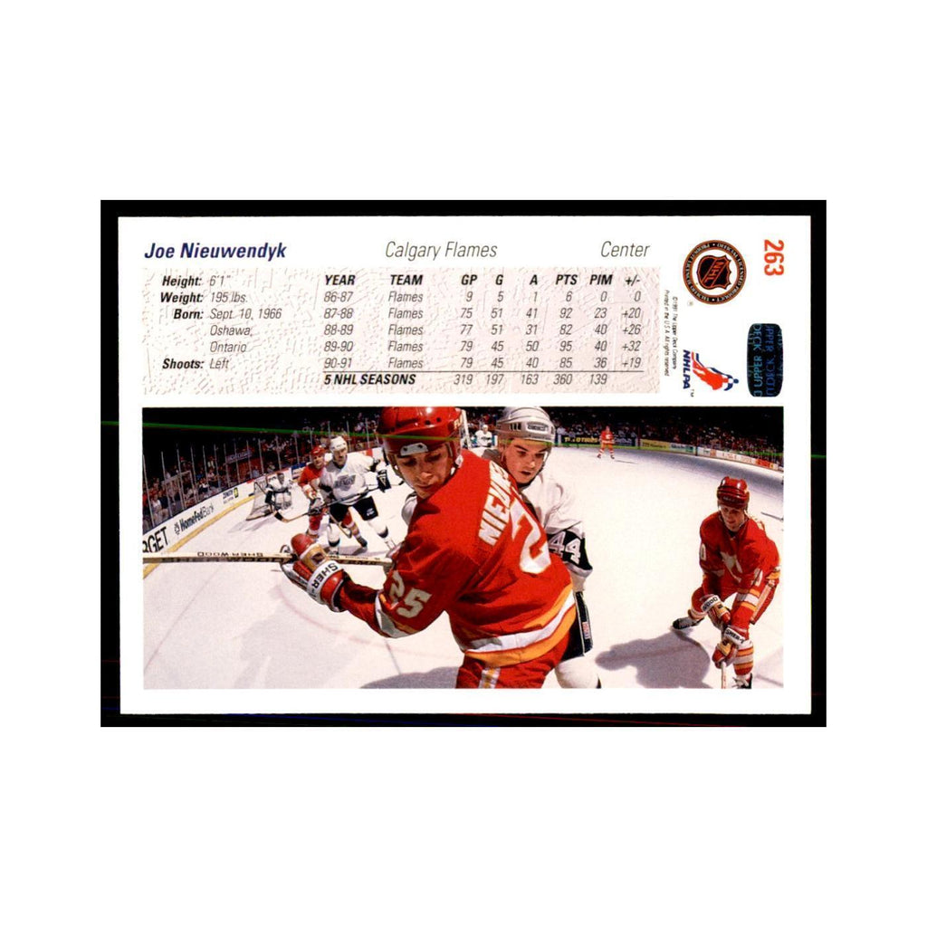 1991 Upper Deck Joe Nieuwendyk Hockey Cards #263