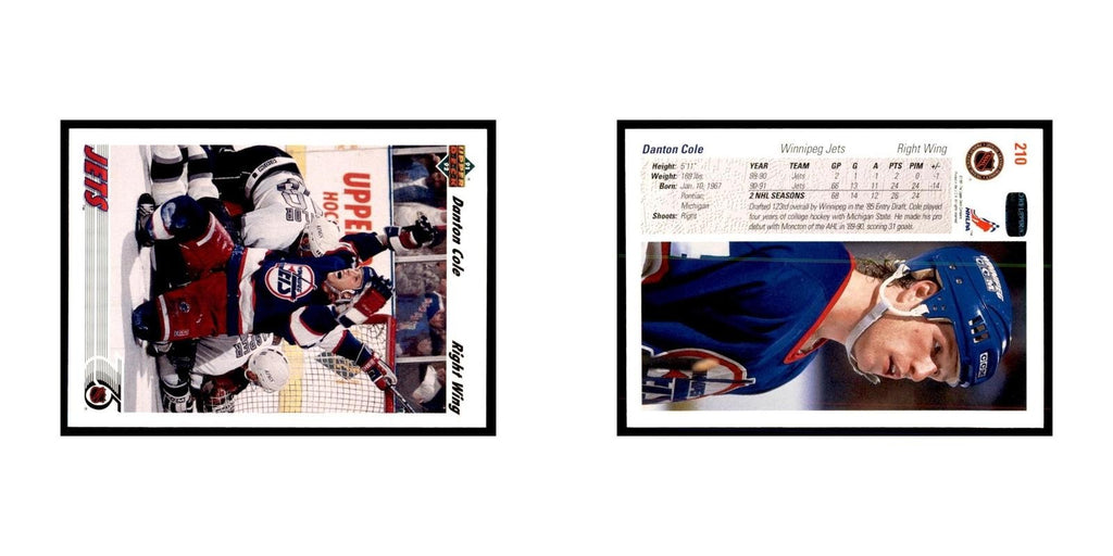 1991 Upper Deck Danton Cole Hockey Cards #210