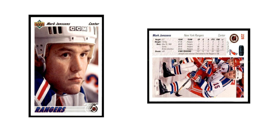 1991 Upper Deck Mark Janssens Hockey Cards #228
