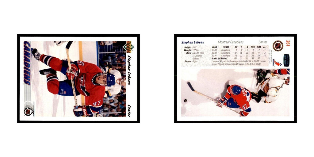 1991 Upper Deck Stephan Lebeau Hockey Cards #261