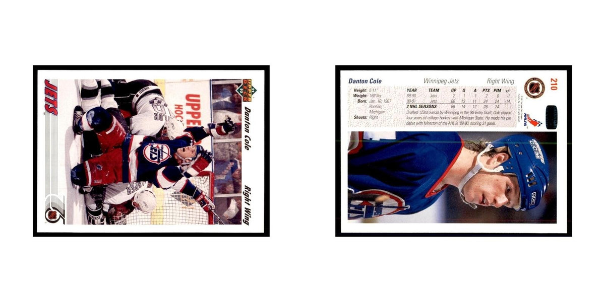 1991 Upper Deck Danton Cole Hockey Cards #210