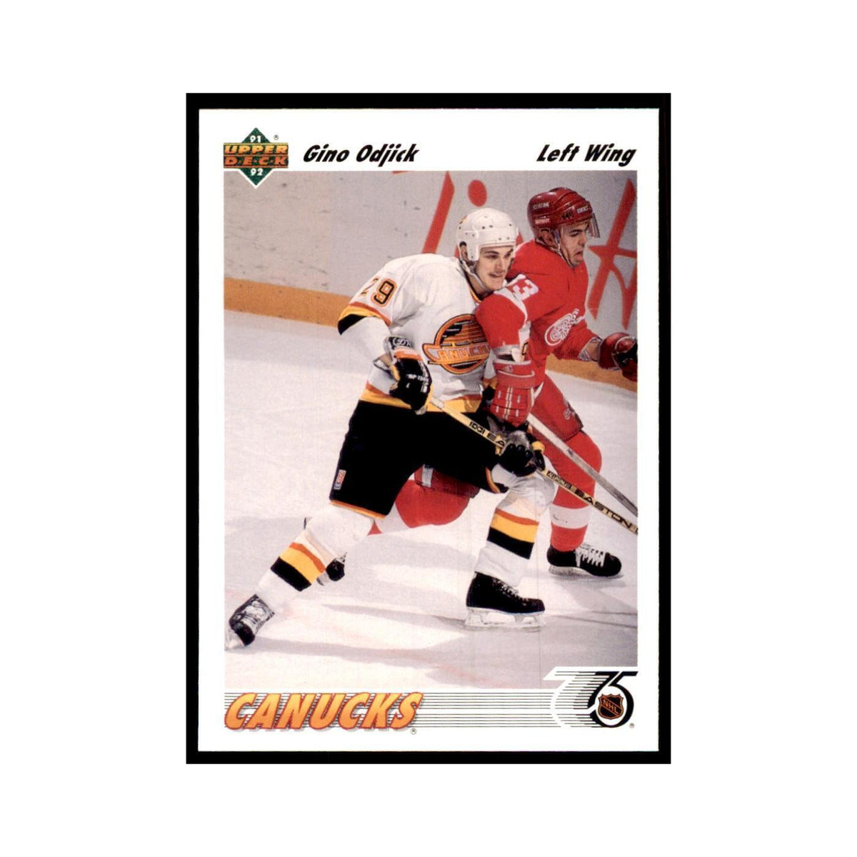 1991 Upper Deck Gino Odjick Hockey Cards #195