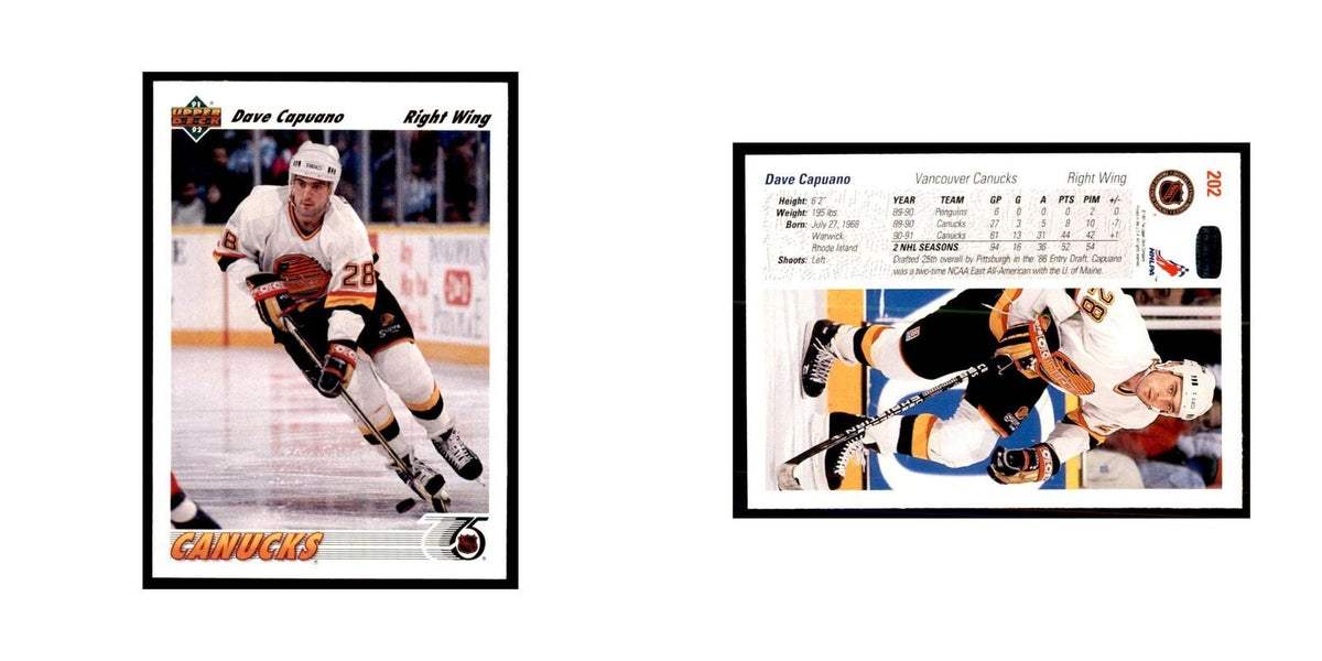 1991 Upper Deck Dave Capuano Hockey Cards #202