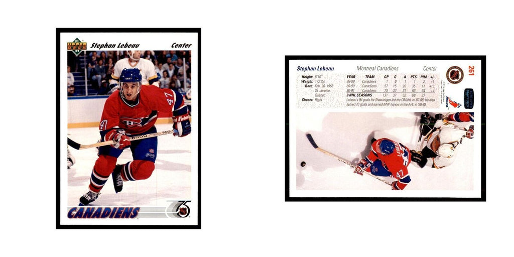 1991 Upper Deck Stephan Lebeau Hockey Cards #261