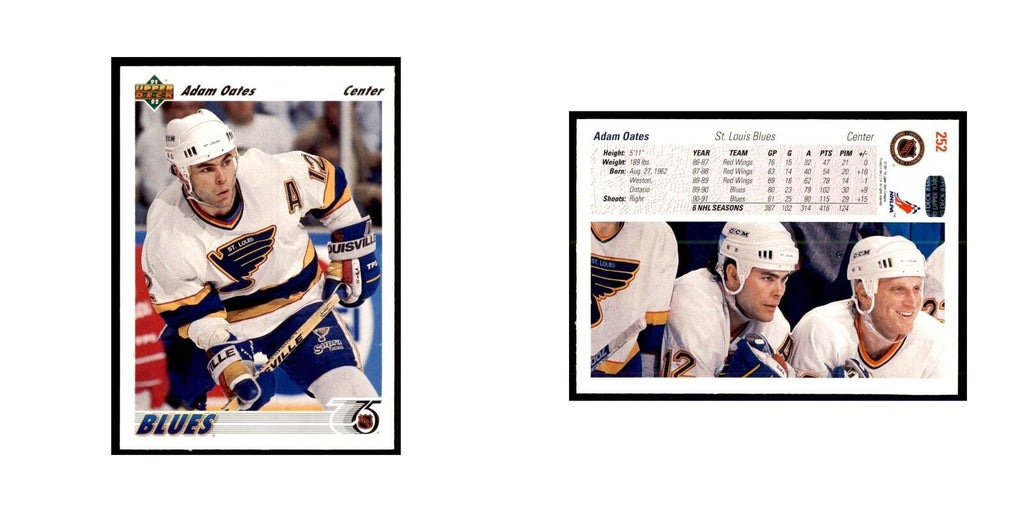 1991 Upper Deck Adam Oates Hockey Cards #252