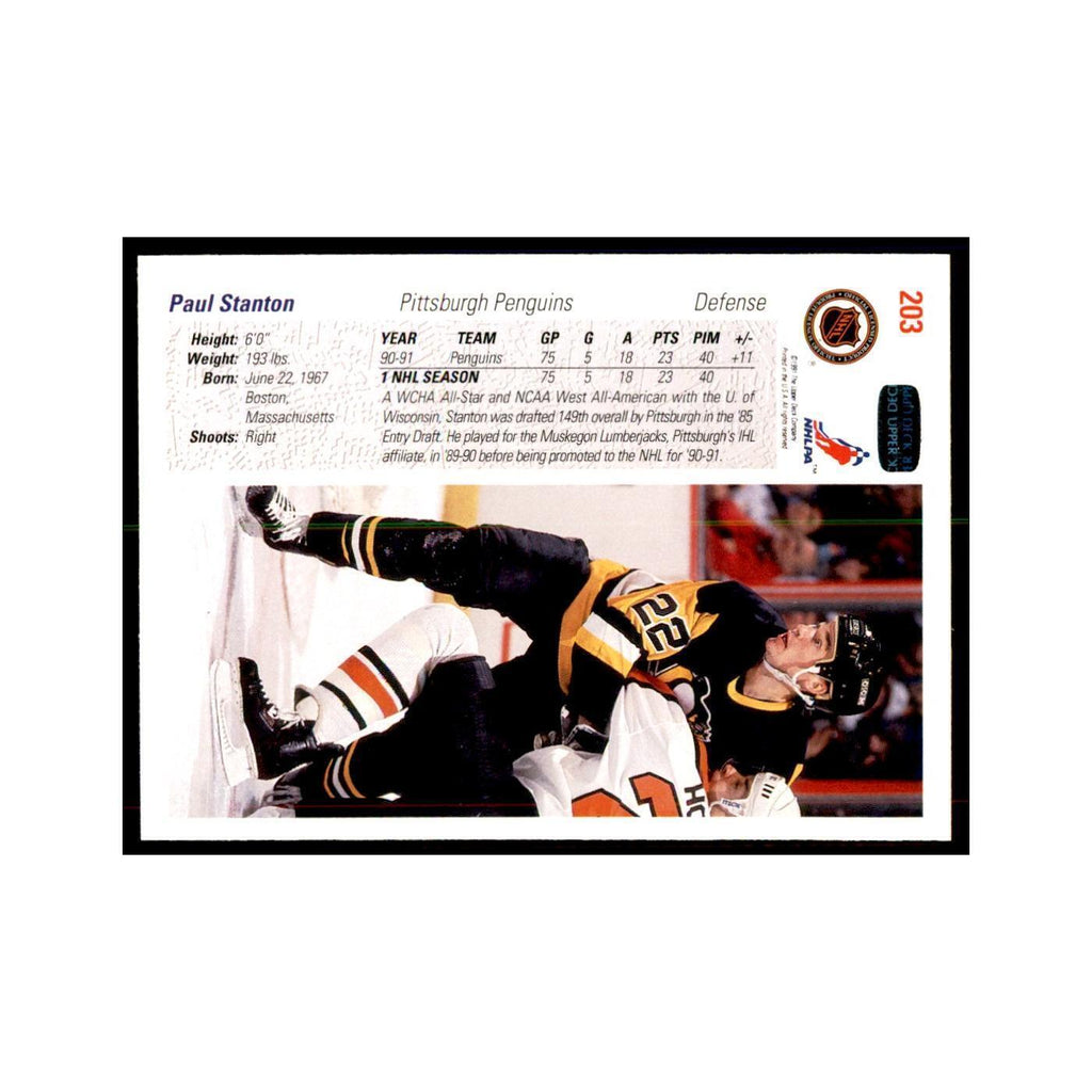 1991 Upper Deck Paul Stanton Hockey Cards #203