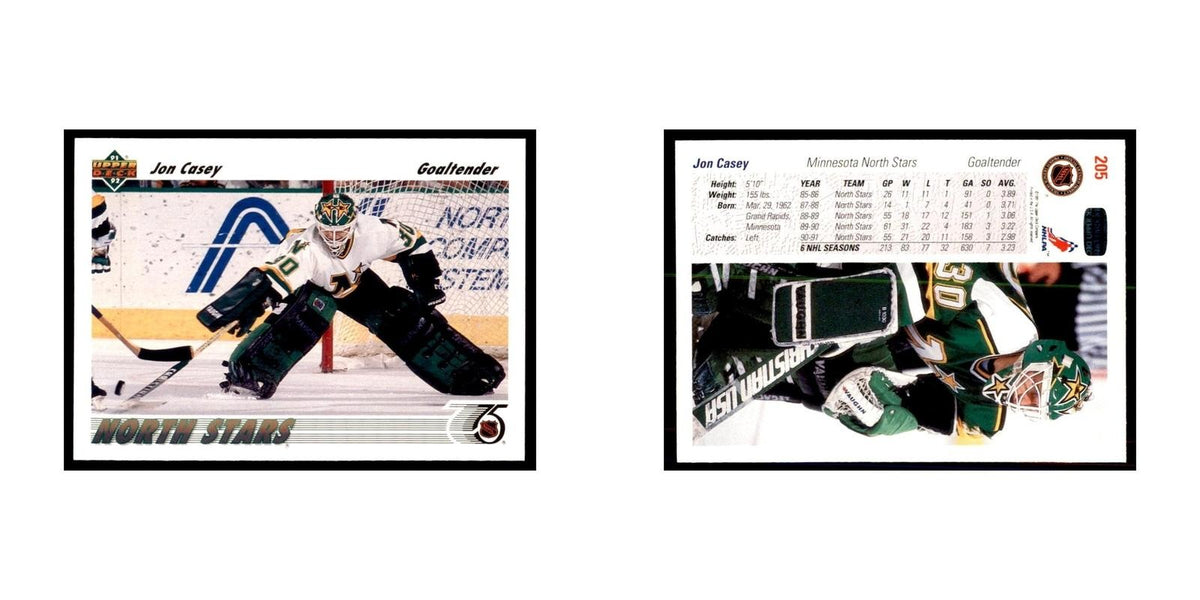 1991 Upper Deck Jon Casey Hockey Cards #205