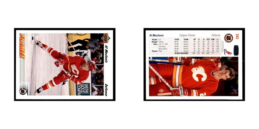 1991 Upper Deck Al MacInnis Hockey Cards #243