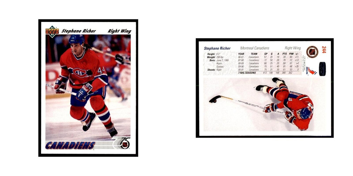 1991 Upper Deck Stephane Richer   #244