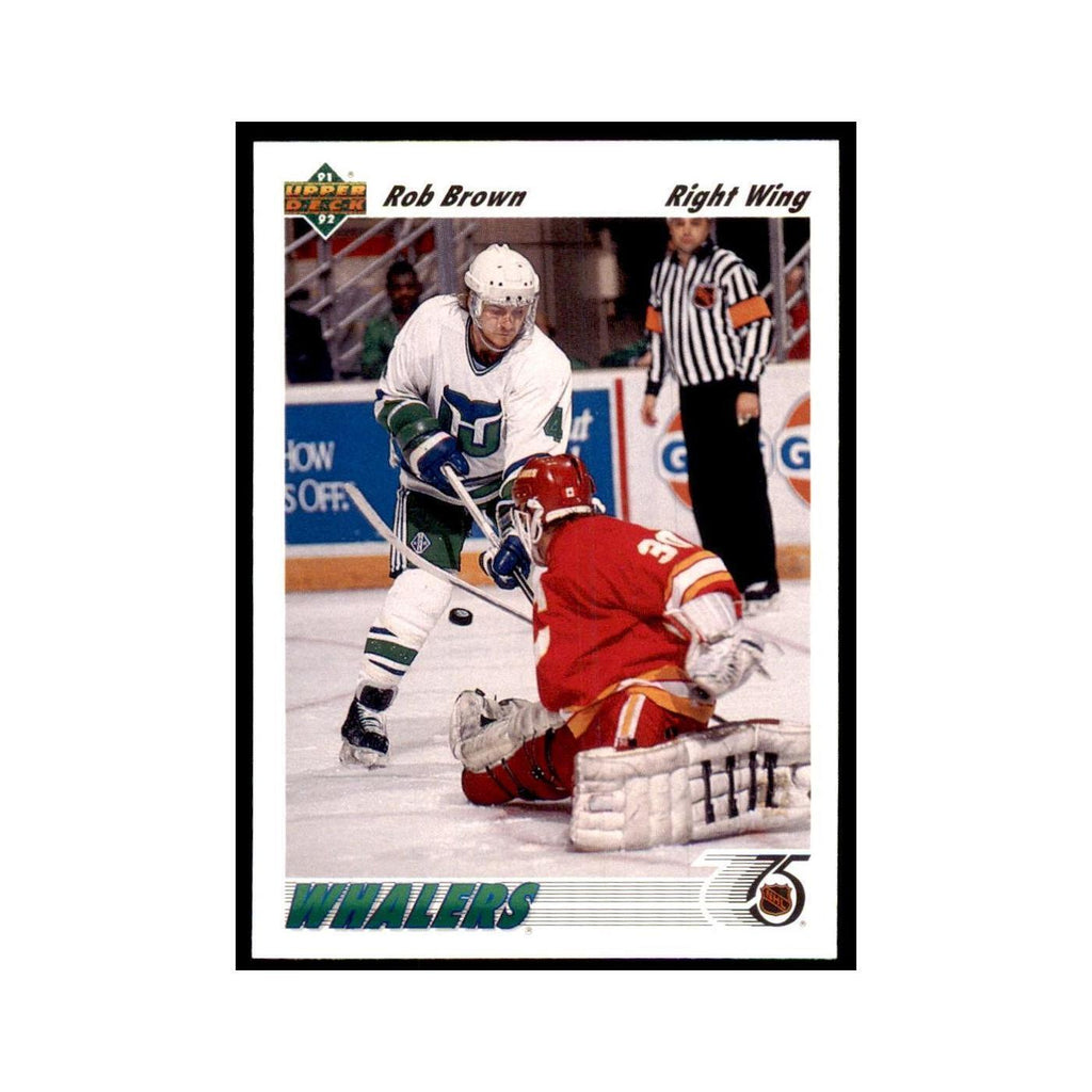 1991 Upper Deck Rob Brown Hockey Cards #198
