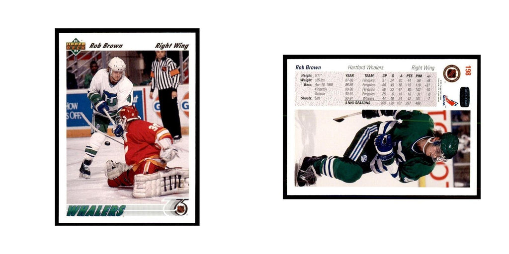1991 Upper Deck Rob Brown Hockey Cards #198