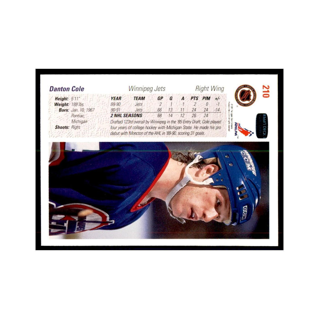 1991 Upper Deck Danton Cole