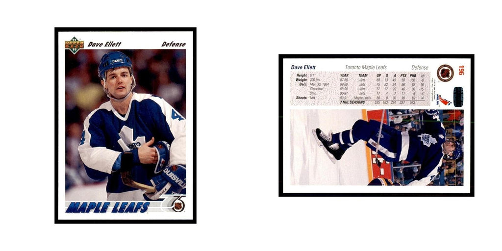 1991 Upper Deck Dave Ellett Hockey Cards #196