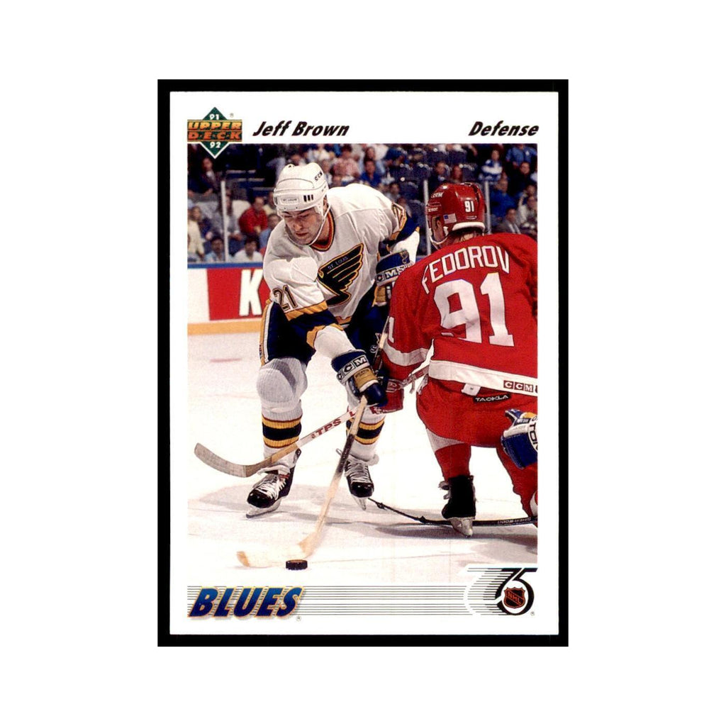 1991 Upper Deck Jeff Brown Hockey Cards #211