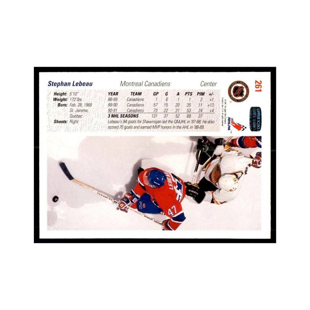 1991 Upper Deck Stephan Lebeau #261