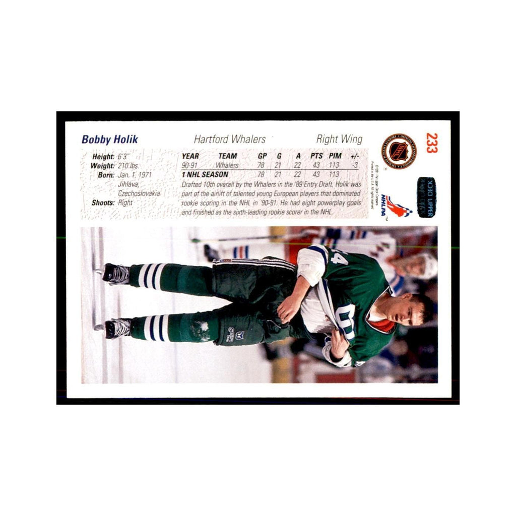 1991 Upper Deck Bobby Holik Hockey Cards #233