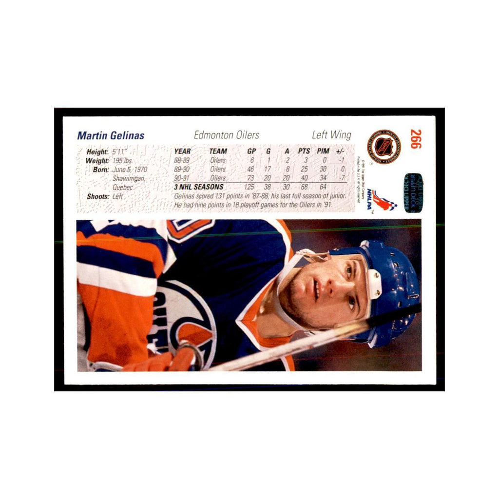 1991 Upper Deck Martin Gelinas #266