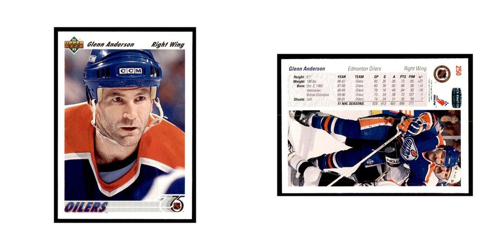 1991 Upper Deck Glenn Anderson Hockey Cards #250