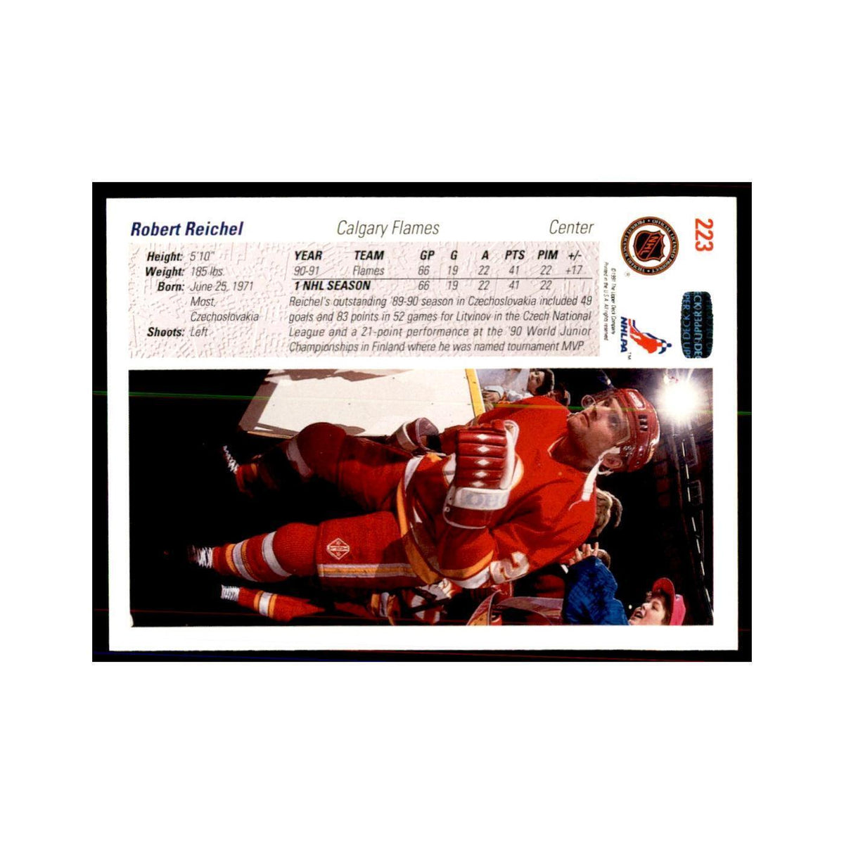 1991 Upper Deck Robert Reichel Hockey Cards #223