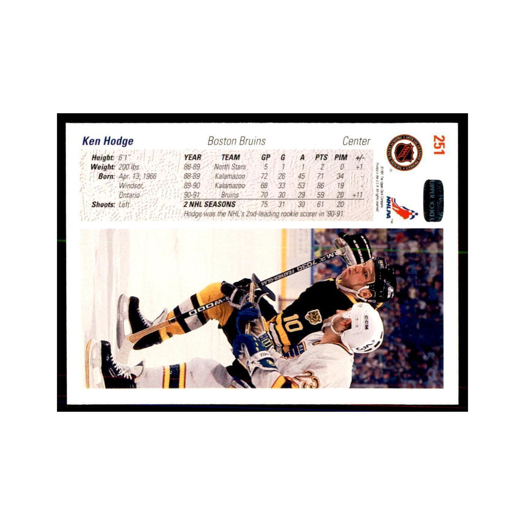 1991 Upper Deck Ken Hodge Hockey Cards #251