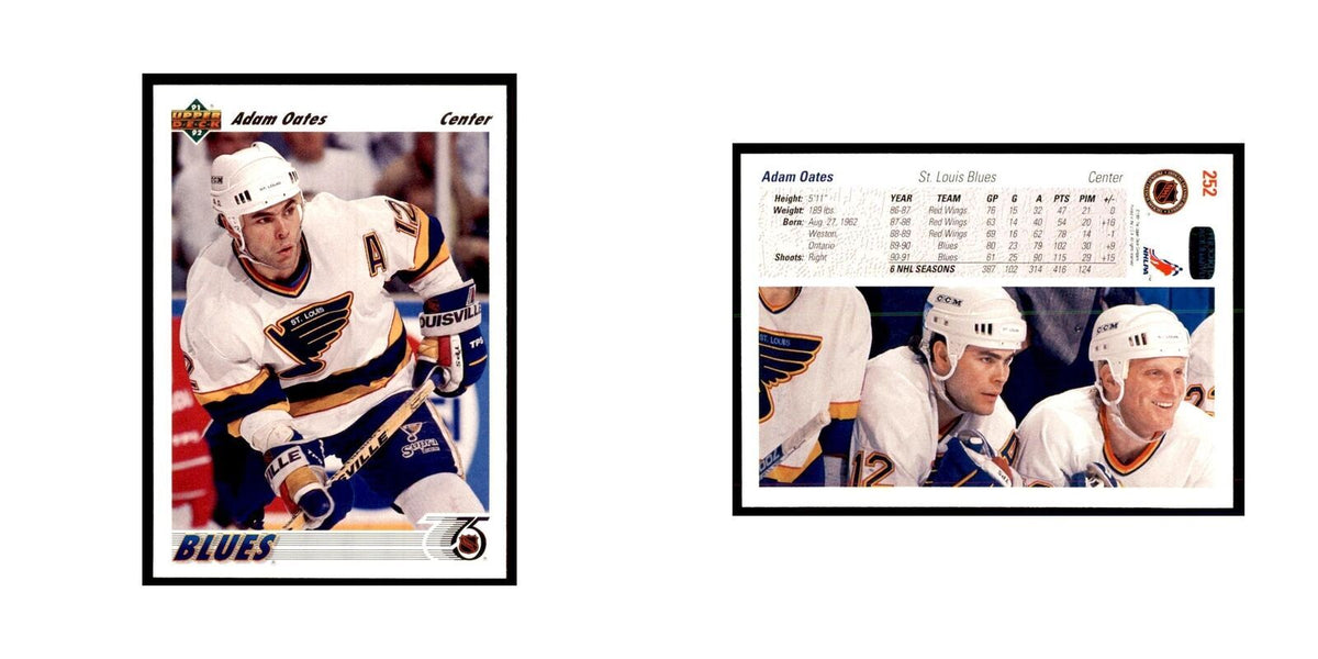 1991 Upper Deck Adam Oates Hockey Cards #252