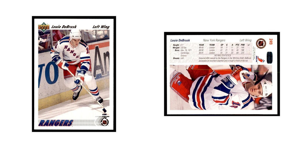 1991 Upper Deck Louie DeBrusk Hockey Cards #249
