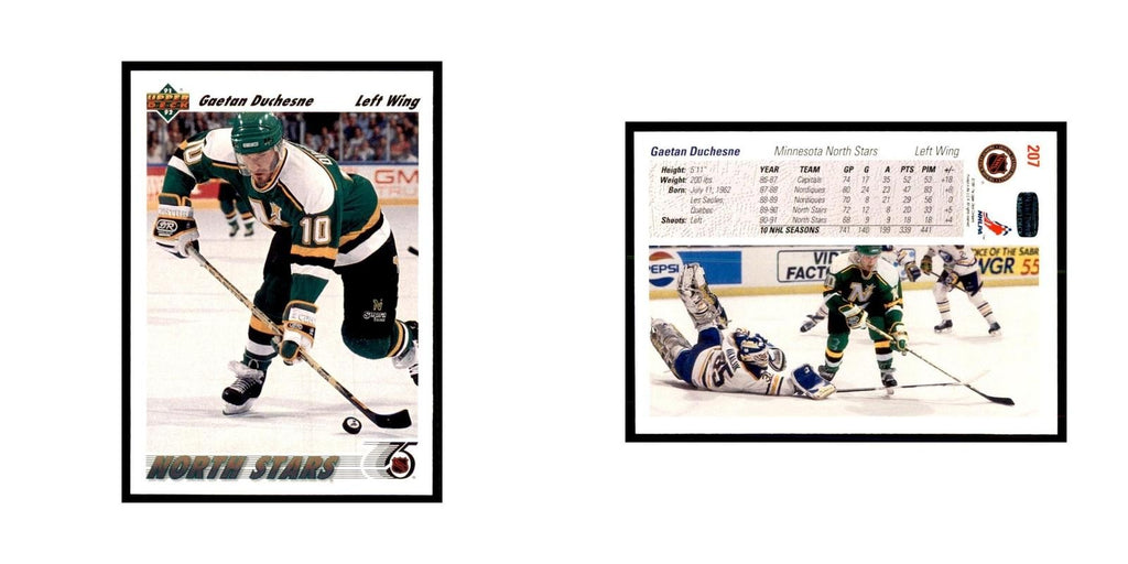 1991 Upper Deck Gaetan Duchesne Hockey Cards #207
