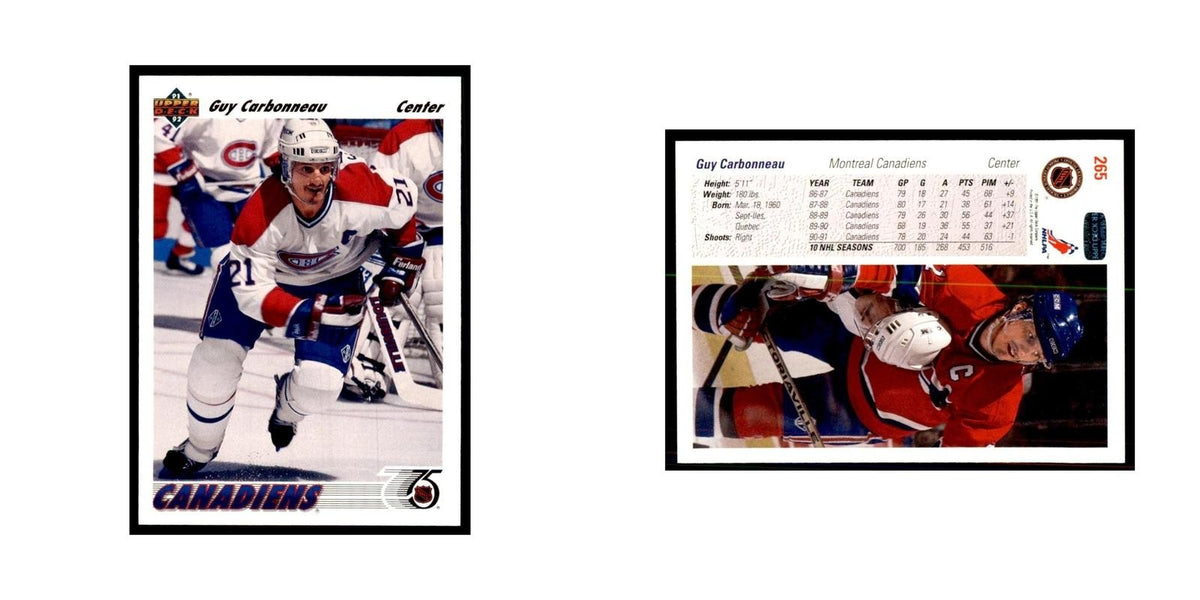 1991 Upper Deck Guy Carbonneau Hockey Cards #265