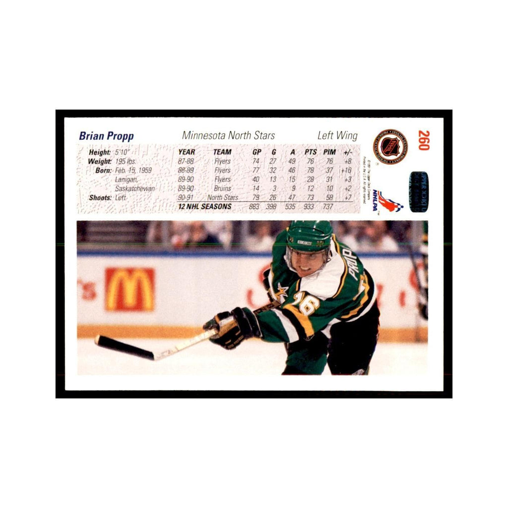 1991 Upper Deck Brian Propp Hockey Cards #260