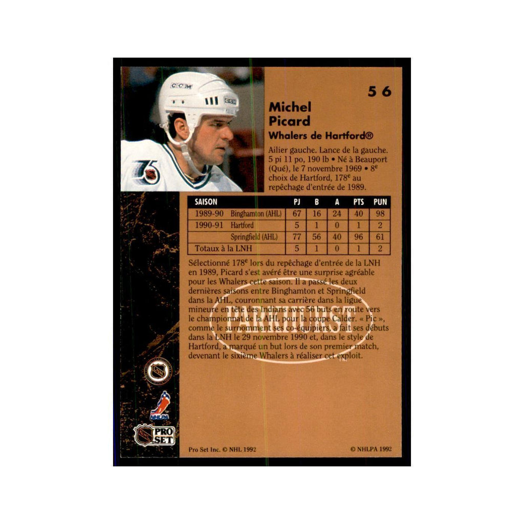 1991 Parkhurst French Michel Picard Hockey Cards #56
