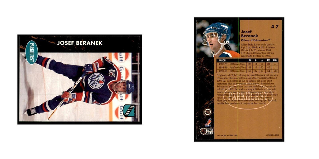 1991 Parkhurst French Josef Beranek Hockey Cards #47