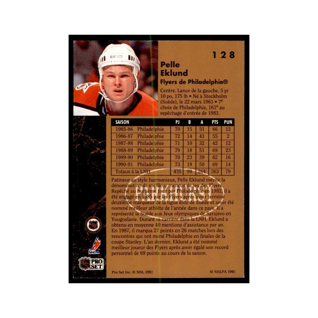 1991 Parkhurst French Pelle Eklund Hockey Cards #128
