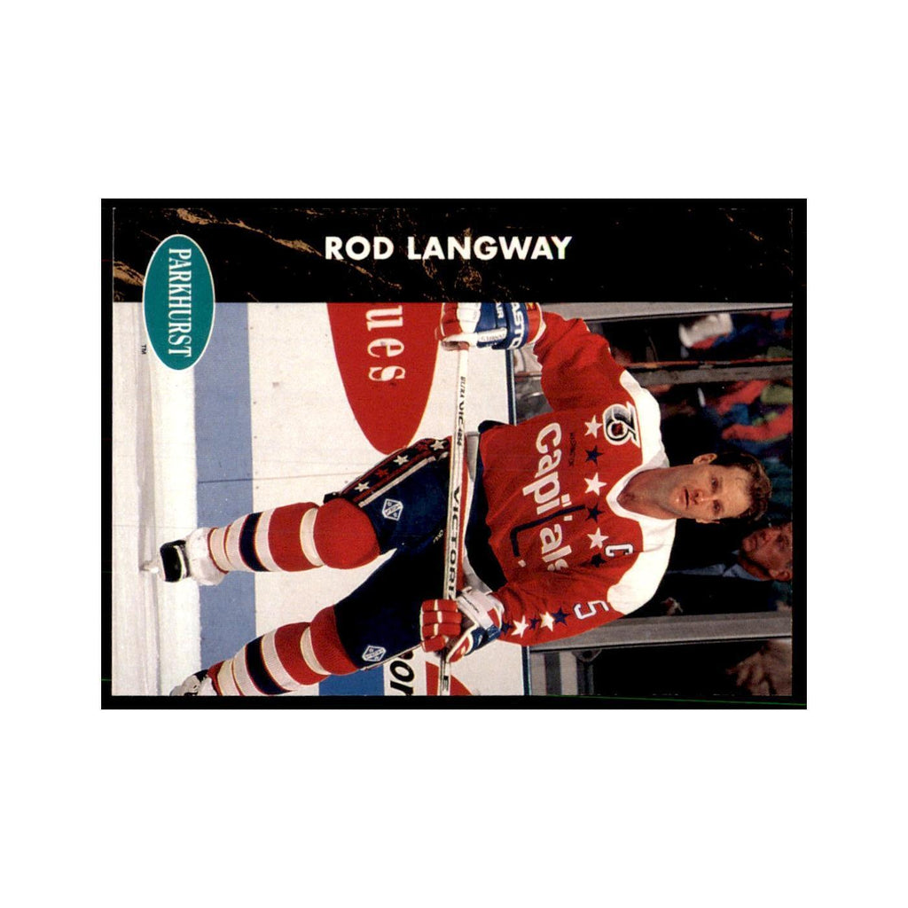 1991 Parkhurst French Rod Langway Hockey Cards #197