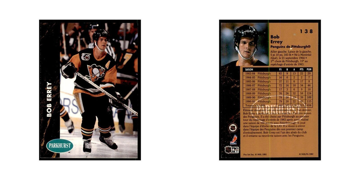 1991 Parkhurst French Bob Errey Hockey Cards #138