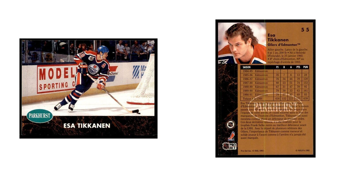 1991 Parkhurst French Esa Tikkanen Hockey Cards #55