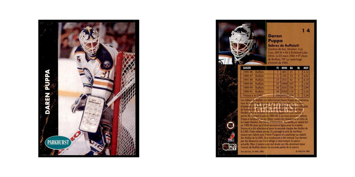 1991 Parkhurst French Daren Puppa Hockey Cards #14
