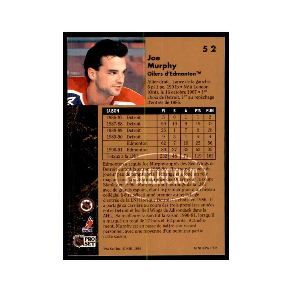 1991 Parkhurst French Joe Murphy Hockey Cards #52