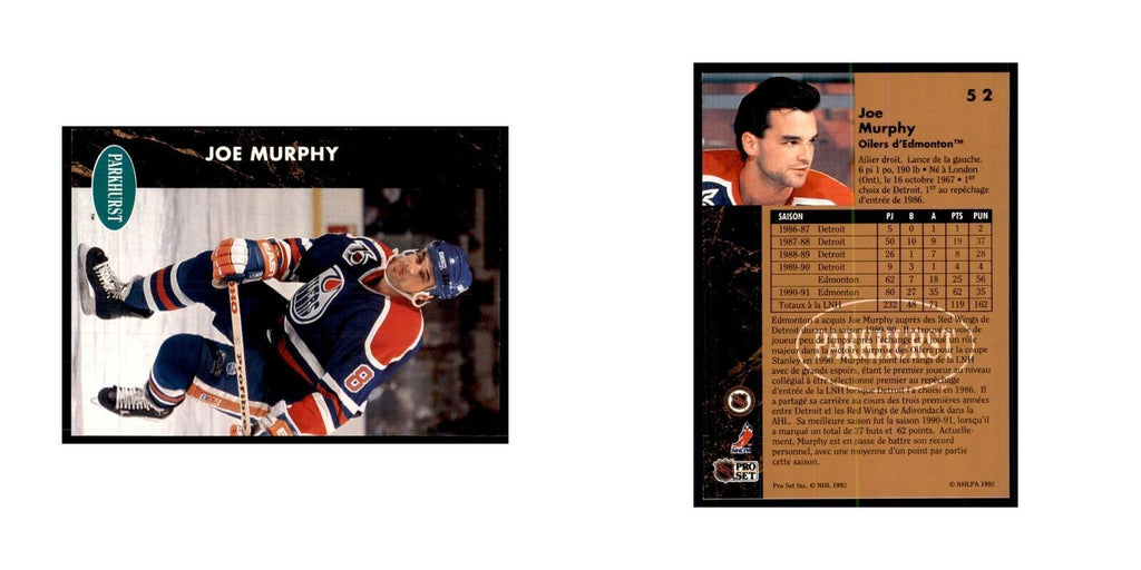 1991 Parkhurst French Joe Murphy Hockey Cards #52