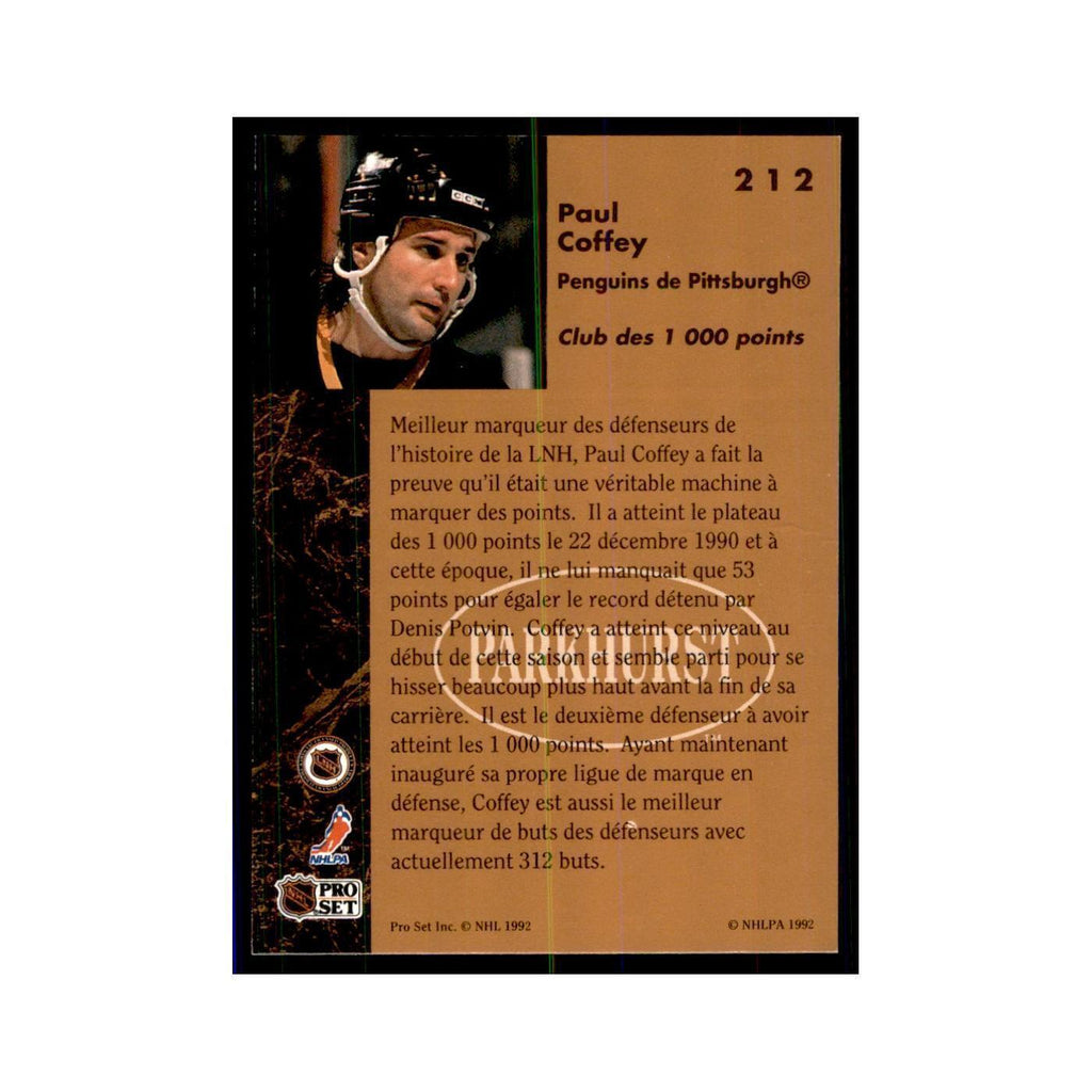 1991 Parkhurst French Paul Coffey Hockey Cards #212