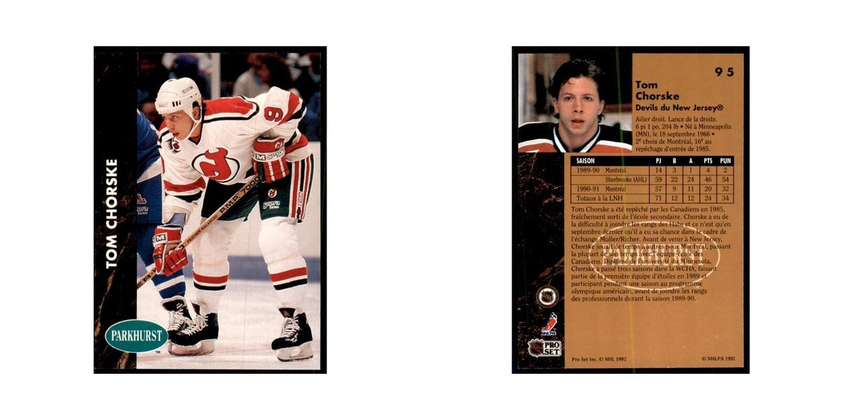 1991 Parkhurst French Tom Chorske Hockey Cards #95