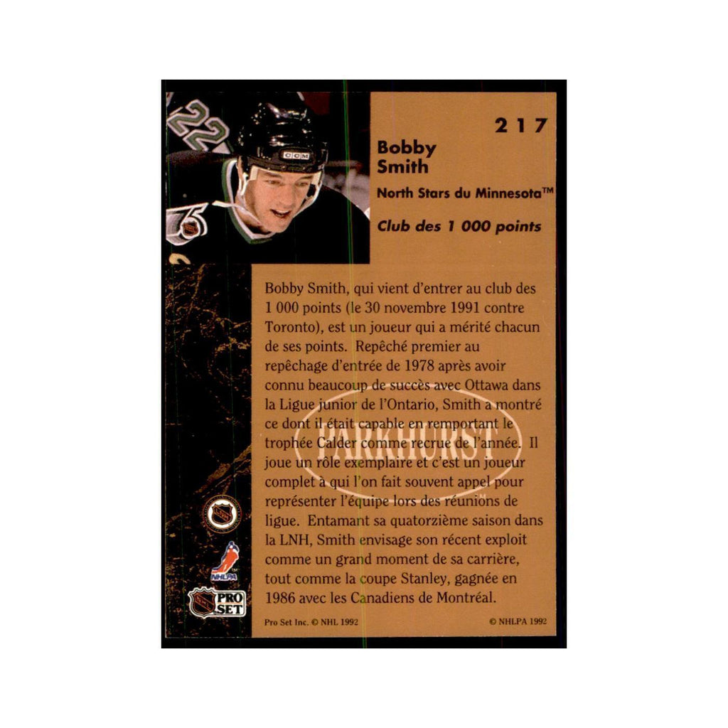 1991 Parkhurst French Bobby Smith Hockey Cards #217