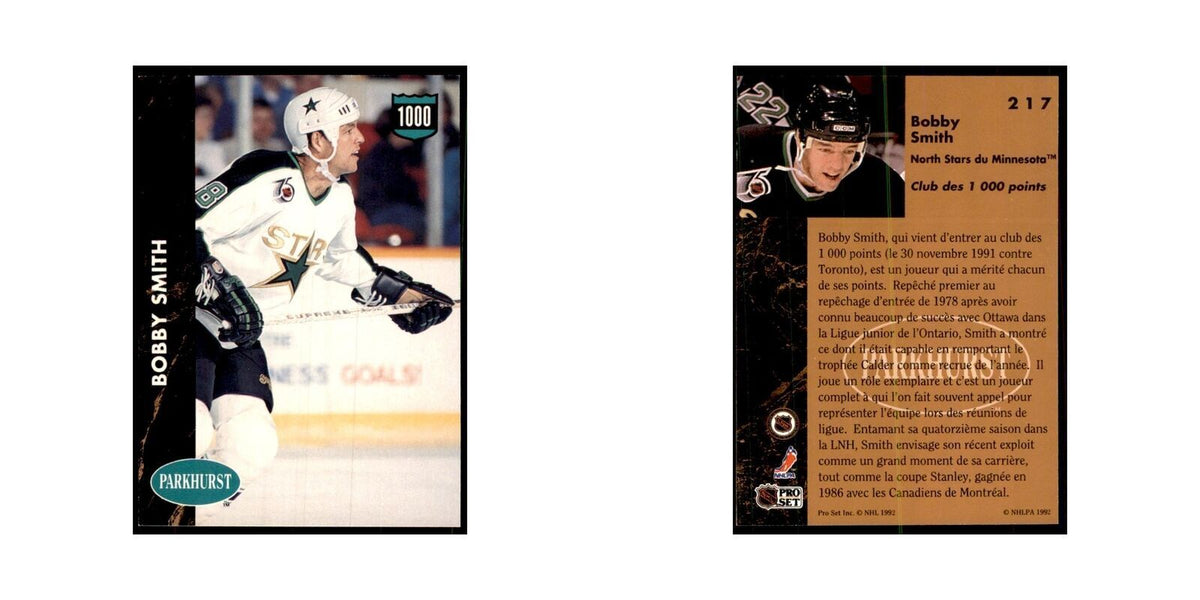 1991 Parkhurst French Bobby Smith Hockey Cards #217