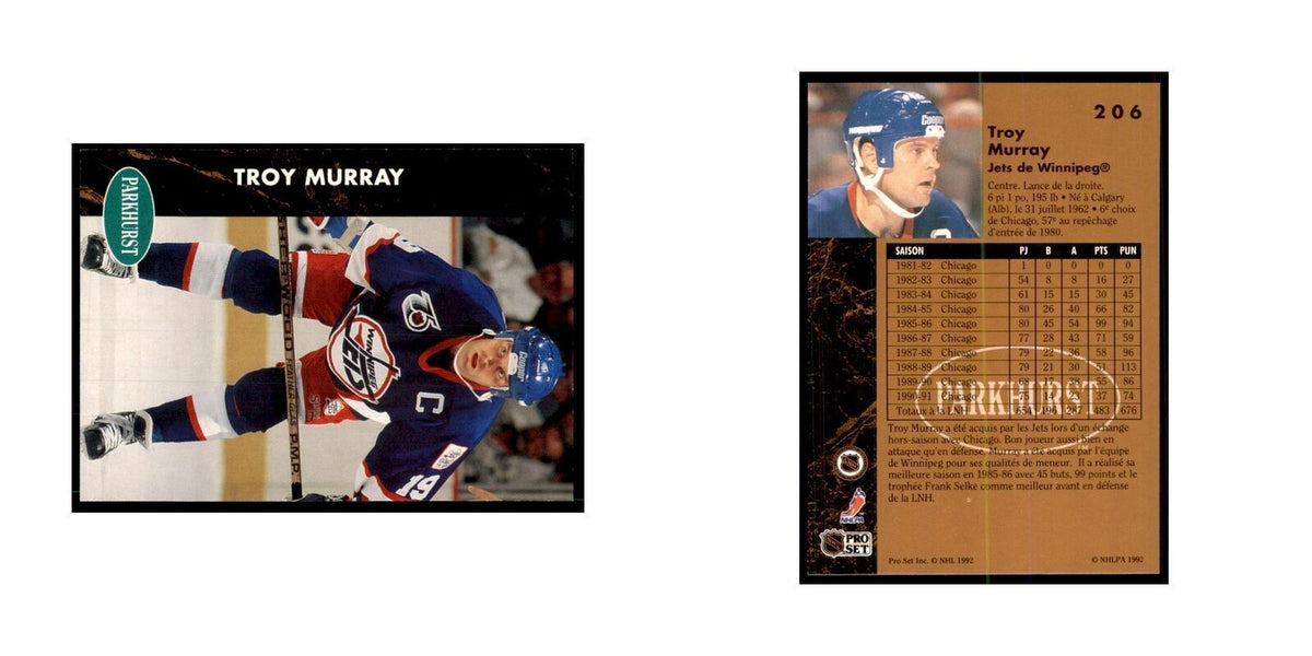 1991 Parkhurst French Troy Murray Hockey Cards #206