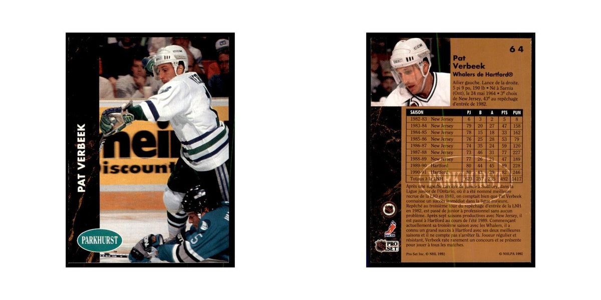1991 Parkhurst French Pat Verbeek Hockey Cards #64
