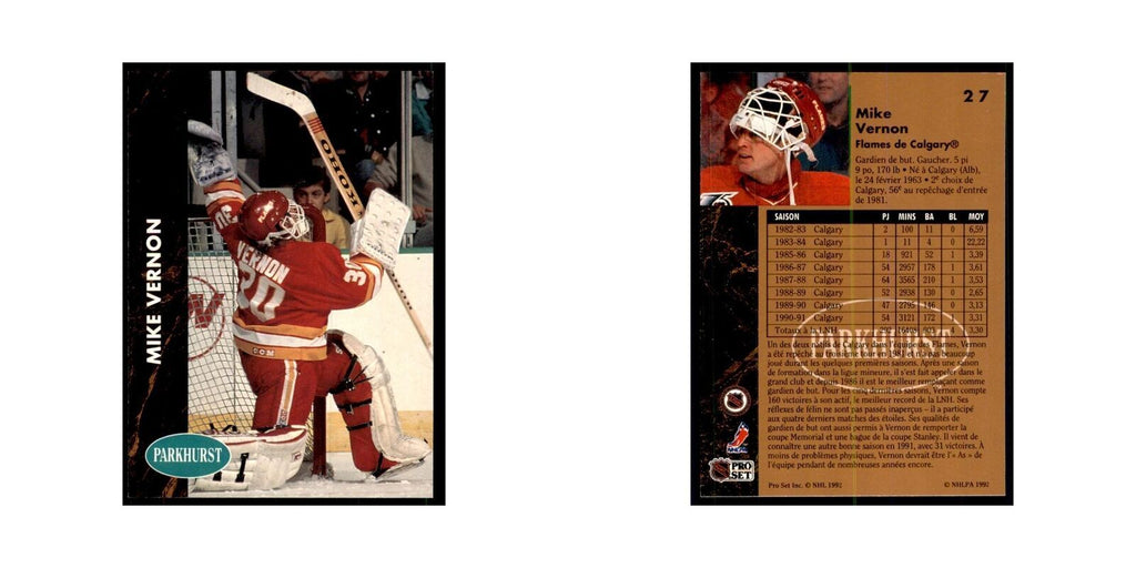 1991 Parkhurst French Mike Vernon Hockey Cards #27