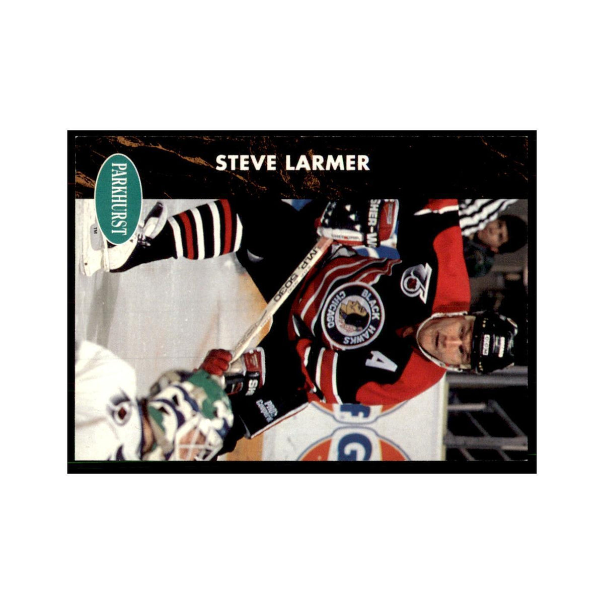 1991 Parkhurst French Steve Larmer Hockey Cards #34