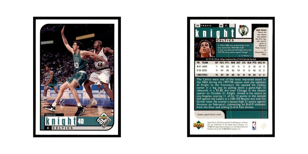 1998 UD Choice Travis Knight Basketball Cards #10