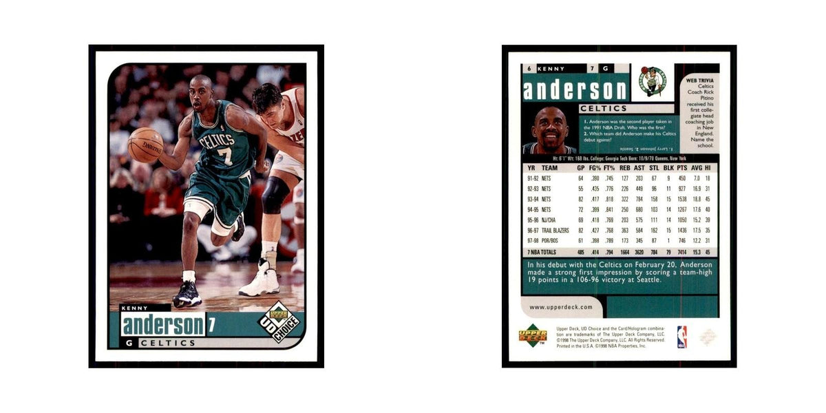1998 UD Choice Kenny Anderson Basketball Cards #6